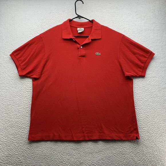 Lacoste Other - Lacoste Polo Shirt Mens‎ 7 XXL 2XL Red Mesh Preppy Casual Comfort Golf Dad